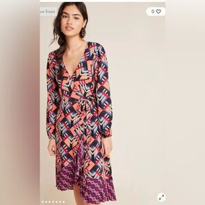 Anthropologie Geometric Multicolor Boho dress